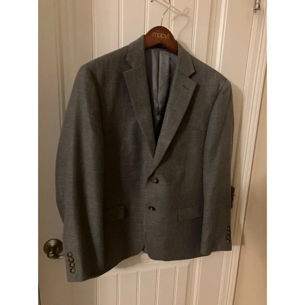 Ralph Lauren Lauren Gray Men's Two Button Blazer 42S Polyester Classic